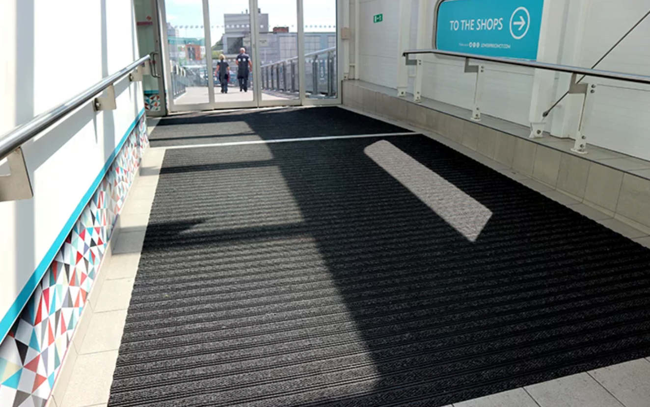 entrance matting for shopping centre