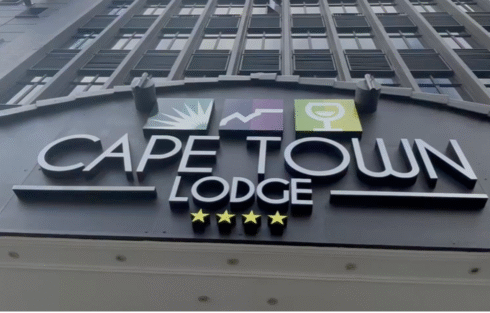 CPT Lodge Hotel entrance logo
